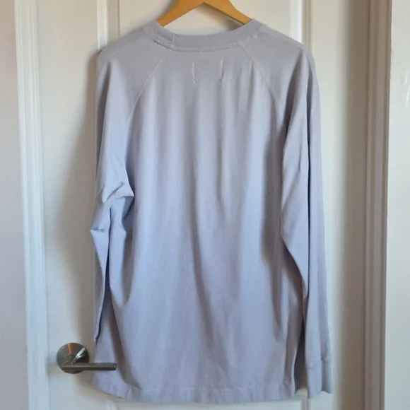 Reigning Champ - Midweight Jersey Long Sleeve - Ice Blue - Large - Picture 2 of 6